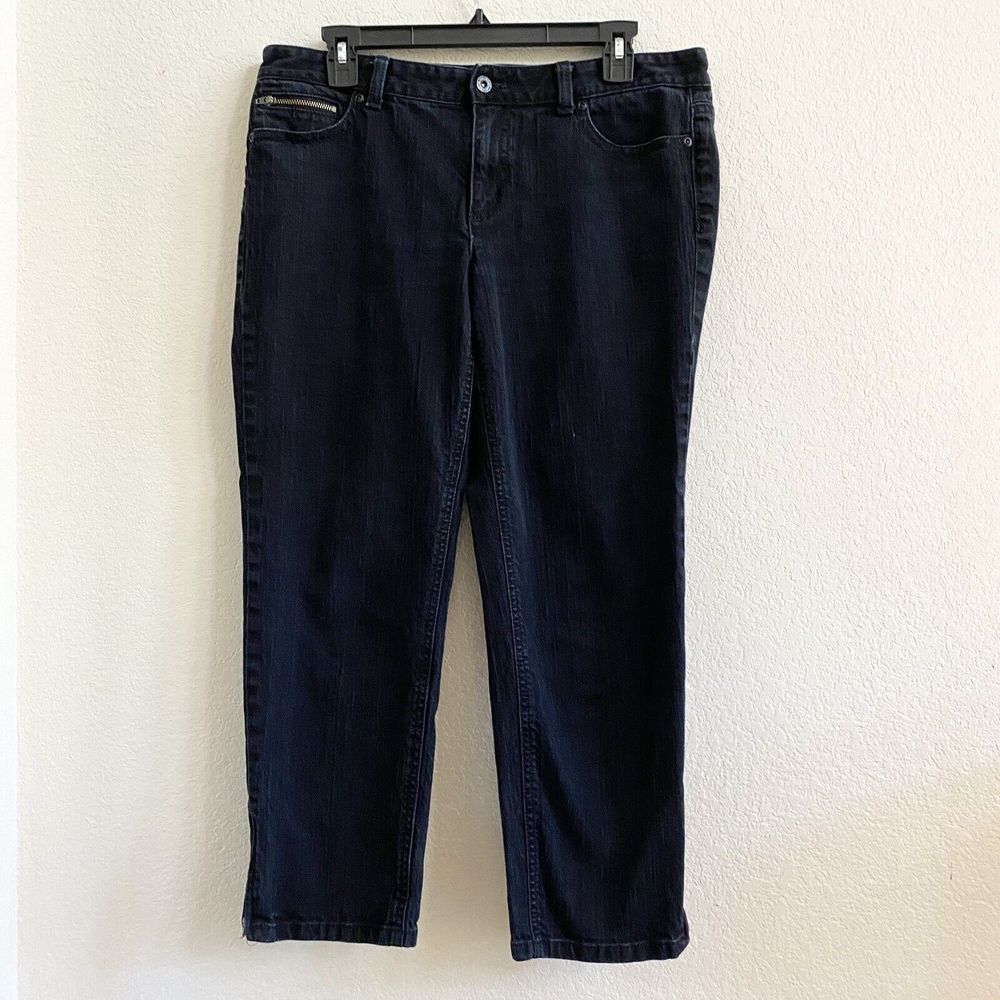 Ann Taylor Jeans Women's 10 Modern Fit Lindsay Waist Dark Wash Boot Cut Mid Rise